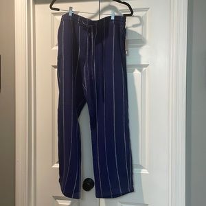 NWT Navy/Ivory Striped Pants